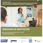 A vos agendas : le 30 Novembre 2022 – Invitation au séminaire de restitution de la recherche-Action